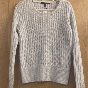 White House Black Market grey sweater with jewels